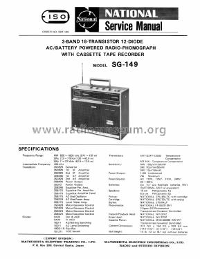 National SG-149; Panasonic, (ID = 2940417) Radio