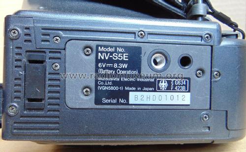 Palmcorder VHS-C Movie Camera NV-S5E; Panasonic, (ID = 2769256) R-Player