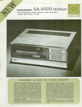 Panasonic - 160 Watt FM professional Stereo Receiver SA-4000; Panasonic, (ID = 1847958) Radio