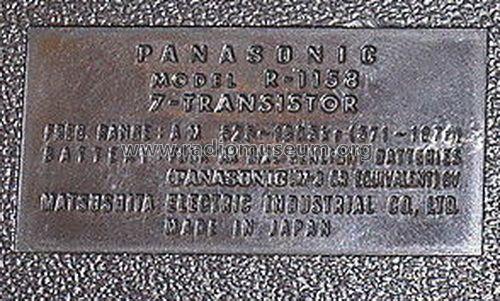 Panasonic 7 Transistor Super 7 R-1158; Panasonic, (ID = 1722648) Radio