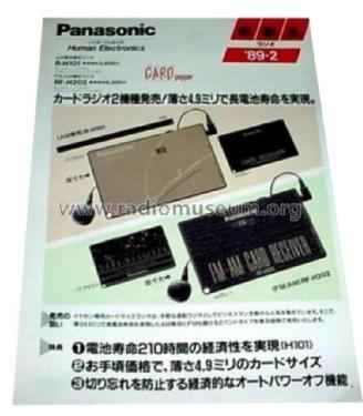 Panasonic FM-AM Card Receiver RF-H202; Panasonic, (ID = 3005345) Radio