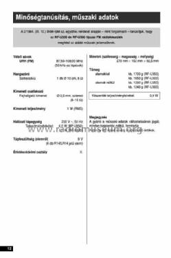 RDS Portable FM Radio RF-U300; Panasonic, (ID = 2591638) Radio