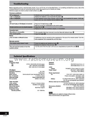 Руководство пользователя для Panasonic RX-ES23, RX-ES29