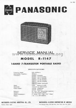 R-1147; Panasonic, (ID = 1628452) Radio