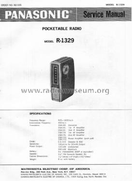 R-1329; Panasonic, (ID = 1628455) Radio