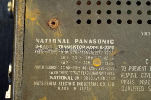 3 Band 8 Transistor R-331B; Panasonic, (ID = 1601719) Radio