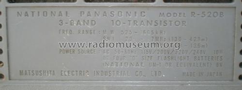 R-520B; Panasonic, (ID = 2693054) Radio