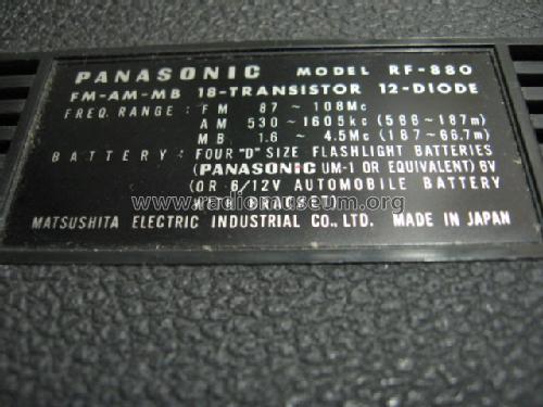 Radar Matic RF-880; Panasonic, (ID = 1592203) Radio