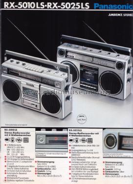 Radio Stereo Cassette Recorder RX-5010LS; Panasonic, (ID = 2812256) Radio