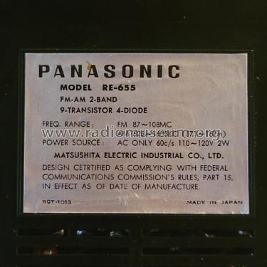 RE-655; Panasonic, (ID = 3088354) Radio