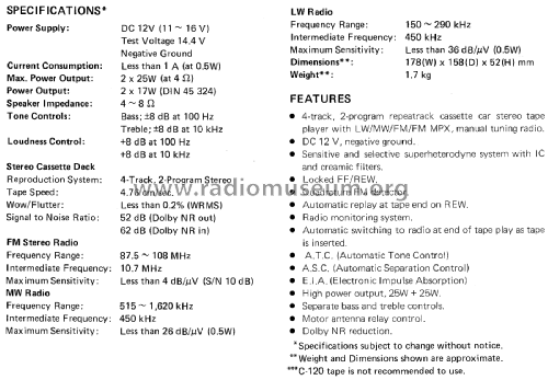 LW/MW/FM/FM MPX Radio CQ-483EE /EG; Panasonic, (ID = 1961240) Car Radio