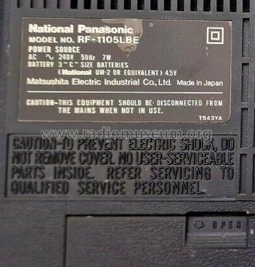 National Panasonic RF-1105LBE; Panasonic, (ID = 2821678) Radio