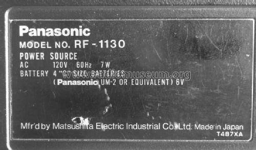 RF-1130 Radio Panasonic, Matsushita, National ナショナル also