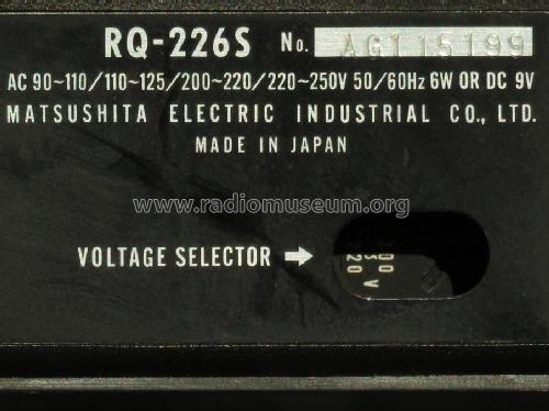 RQ-226 SE; Panasonic, (ID = 2364146) Sonido-V