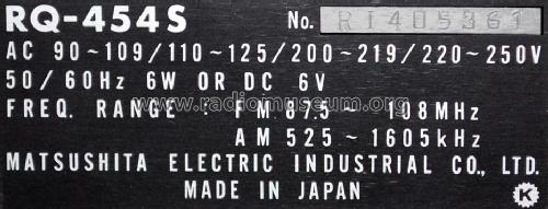 RQ-454S; Panasonic, (ID = 2241326) Radio