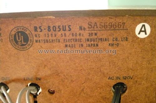 RS-805US; Panasonic, (ID = 2846741) Sonido-V