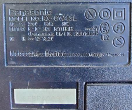 Portable Stereo Component System RX-CW43L; Panasonic, (ID = 2752313) Radio