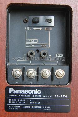 3-Way Speaker System SB-170; Panasonic, (ID = 2702799) Parleur