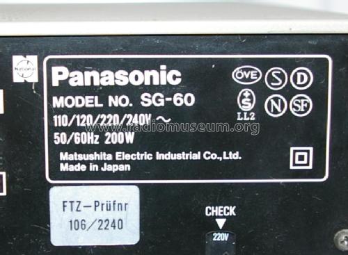 Stereo Music Centre SG-60; Panasonic, (ID = 2510637) Radio