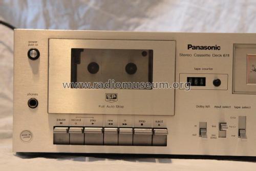 Stereo Cassette Deck RS-611; Panasonic, (ID = 2017165) R-Player