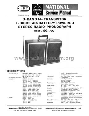 Stereo Radio Phonograph SG-707; Panasonic, (ID = 3008809) Radio