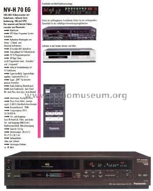 Video Cassette Recorder NV-H70 EG; Panasonic, (ID = 2219758) Enrég.-R