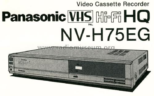 Video Cassette Recorder NV-H75 EG; Panasonic, (ID = 1596702) Enrég.-R