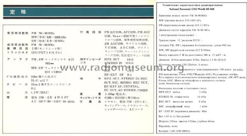 World Boy GXO RF-848; Panasonic, (ID = 3021464) Radio