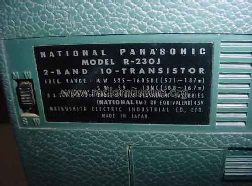 National Panasonic 2 Band 10 Transistor R-230J; Panasonic, (ID = 1206453) Radio