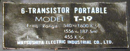 National 6-Transistor T-19; Panasonic, (ID = 1343140) Radio