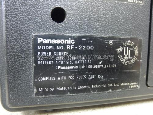 Panasonic 8-Band Short Wave Double Superheterodyne RF-2200; Panasonic, (ID = 1487512) Radio