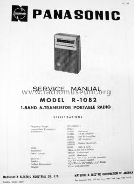 All Transistor R-1082; Panasonic, (ID = 1438648) Radio