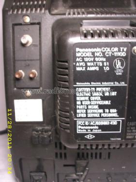 Color TV CT-1110D; Panasonic, (ID = 1174697) Televisore