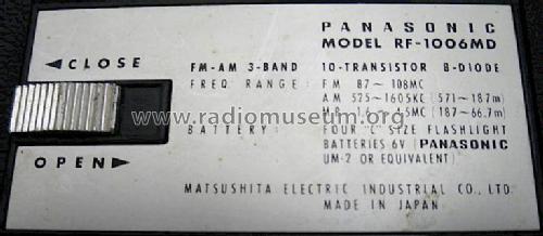 FM-AM 3-Band All Transistor RF-1006MD; Panasonic, (ID = 814635) Radio