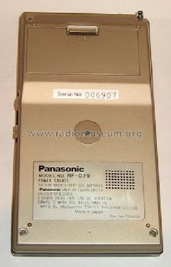 FM-AM Portable Radio with Clock/Calculator RF-079; Panasonic, (ID = 1245098) Radio