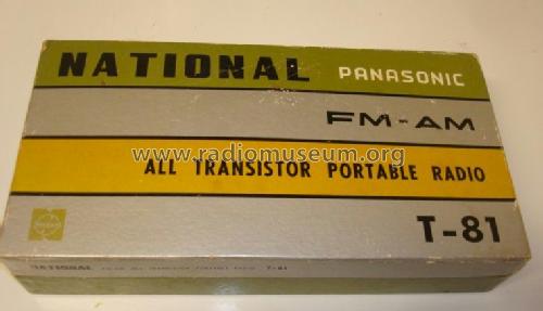 National Panasonic FM-AM-SW All Transistor T-81H; Panasonic, (ID = 1384413) Radio