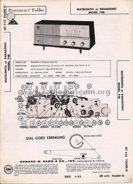 Personal Radio 748; Panasonic, (ID = 1189079) Radio