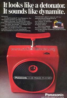 Panasonic Dynamite 8 - Portable 8-Track Player RQ-830S; Panasonic, (ID = 1464742) R-Player