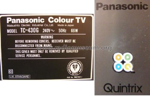 Quintrix Colour TV TC-430G Television Panasonic, Matsushita, National ...