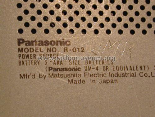 National Panasonic R-012; Panasonic, (ID = 795394) Radio