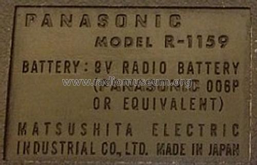 R-1159; Panasonic, (ID = 1484675) Radio