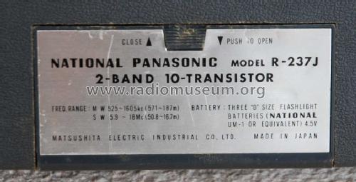 The Executive, National Panasonic 2 Band 10-Transistor R-237J; Panasonic, (ID = 1058268) Radio