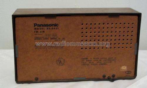 RE-6451 FM-AM; Panasonic, (ID = 1439540) Radio