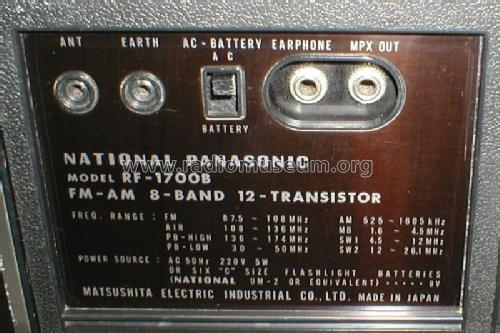 National Panasonic FM-AM 8 Band AC-Battery RF-1700B; Panasonic, (ID = 535273) Radio