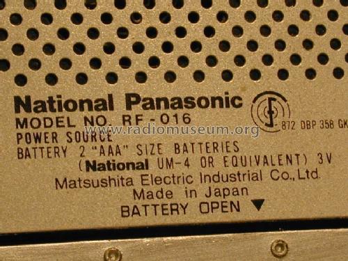 RF-016; Panasonic, (ID = 848705) Radio