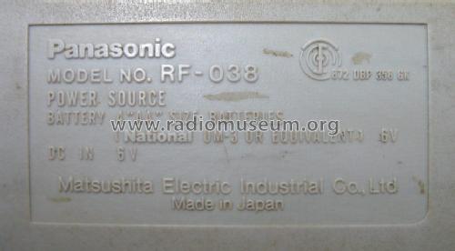 RF-038; Panasonic, (ID = 1002734) Radio