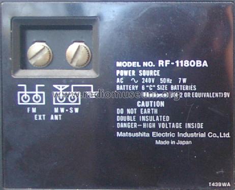 RF-1180BA; Panasonic, (ID = 780321) Radio