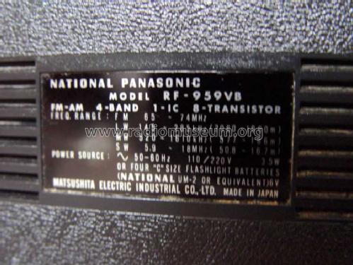 RF-959VB; Panasonic, (ID = 1021608) Radio