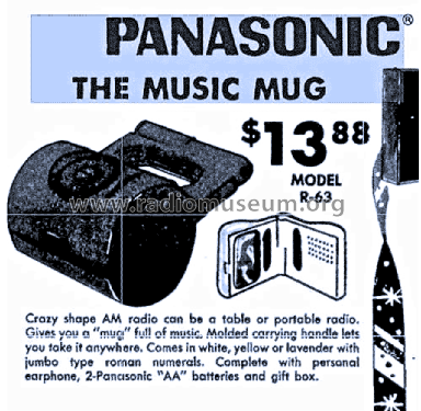 The Music Mug R-63; Panasonic, (ID = 1194406) Radio