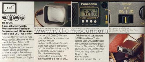 TR-1001 S; Panasonic, (ID = 672778) TV Radio